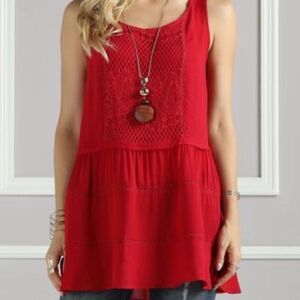 Boho Lace Detail Tunic! EUC!